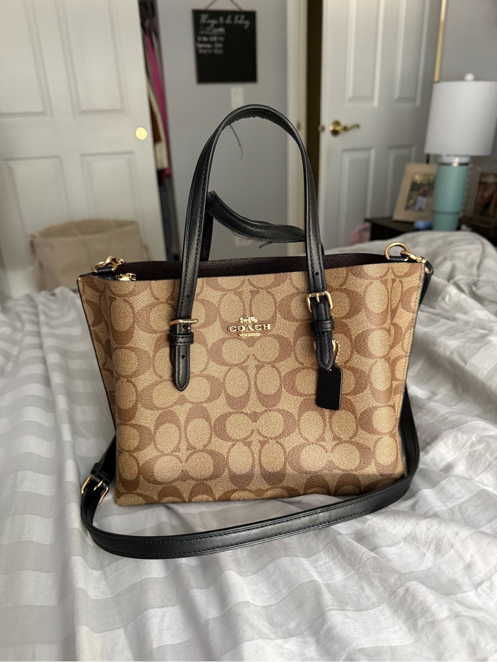 Coach Brown Signature Canvas Bag